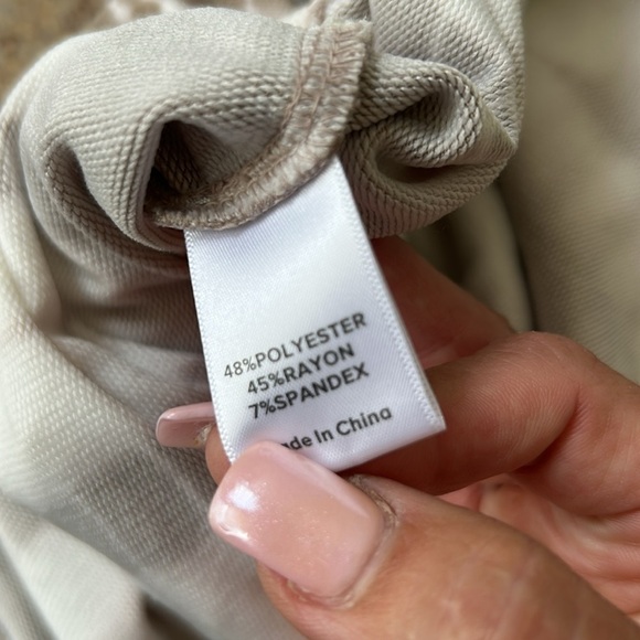 Roan + Ryan tan and white tie-dyed casual comfort midi size large - Picture 11 of 11